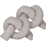 GLADIOLUS - Knoopkussen set van 2 - Grijs - Teddystof