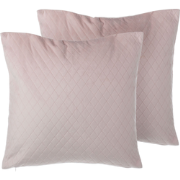 PASQUE  - Sierkussen set van 2 - Roze - 45 x 45 cm - Fluweel