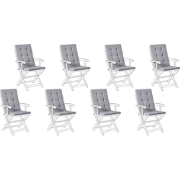 MAUI PREMIUM - Tuinkussen set 8 stuks - Lichtgrijs - Polyester