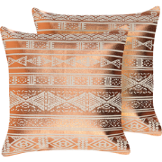 OUJDA  - Sierkussen set van 2 - Koper - 50 x 50 cm - Katoen