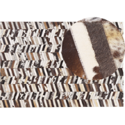 AKYELE - Patchwork kleed - Gebroken wit - 160 x 230 cm - Koeienhuid