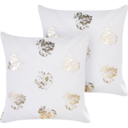 GOLDENROD - Sierkussen set van 2 - Wit - 45 x 45 cm - Fluweel