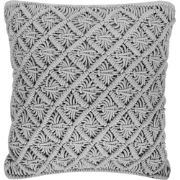 KIZKALESI - Sierkussen - Grijs - 45 x 40 cm - Katoen