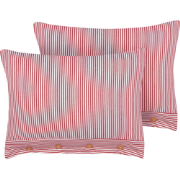AALITA - Sierkussen set van 2 - Rood/Wit - 40 x 60 cm - Katoen