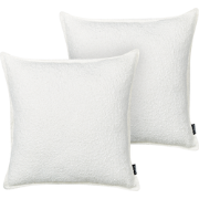 SENECIA - Sierkussen set van 2 - Gebroken wit - Teddystof