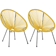ACAPULCO II  - Tuinstoel set van 2 - Geel - PE rotan