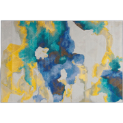 CEYHAN - Laagpolig vloerkleed - Donkerblauw - 160 x 230 cm - Polyester