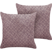 LARKSPUR  - Sierkussen set van 2 - Roze - 45 x 45 cm - Fluweel