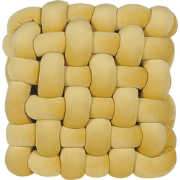 SIRALI  - Sierkussen - Mosterdgeel - 30 x 30 cm - Fluweel