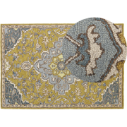 MUCUR  - Vloerkleed - Mosterdgeel - 140 x 200 cm - Wol