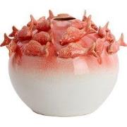 Light&living Vaas deco Ø41,5x32 cm FISH keramiek koraal+crème