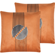 CEROPEGIA  - Sierkussen set van 2 - Oranje - 45 x 45 cm - Polyester