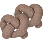 GLADIOLUS - Knoopkussen set van 2 - Bruin - Teddystof