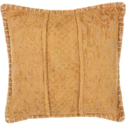 KAVALAM - Sierkussen - Mosterdgeel - 45 x 45 cm - Katoen