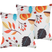 VISCARIA  - Sierkussen set van 2 - Multicolor - 45 x 45 cm - Fluweel