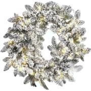 SUNDO - Krans - Wit - Synthetisch materiaal