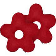 CAMPONULA - Sierkussen set van 2 - Rood - Teddystof