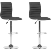 LUCERNE - Barkruk verstelbaar - Zwart - Polyester