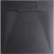 AZZURRO - Douchebak - Zwart - 80 x 80 x 3 cm - SMC (kunststof)