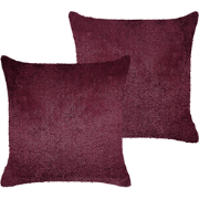 PILEA  - Sierkussen set van 2 - Bordeaux - 45 x 45 cm - Polyester