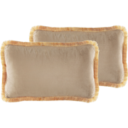 POTHOS  - Sierkussen set van 2 - Beige - 30 x 50 cm - Fluweel