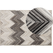 AYTEPE - Laagpolig vloerkleed - Lichtgrijs - 140 x 200 cm - Koeienhuid