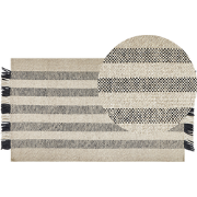 TACETTIN - Modern vloerkleed - Gebroken wit - 80 x 150 cm - Wol