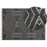 KHENIFRA - Laagpolig vloerkleed - Gebroken wit - 160 x 230 cm - Katoen