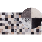 RIZE - Laagpolig vloerkleed - Lichtgrijs - 80 x 150 cm - Leer