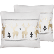 DONNER - Sierkussen set van 2 - Gebroken wit - Katoen