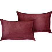 ZINNIA - Sierkussen set van 2 - Bordeaux - 47 x 27 cm - Corduroy