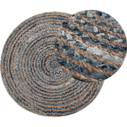 MASLAK - Laagpolig vloerkleed - Grijs - 120 cm - Jute