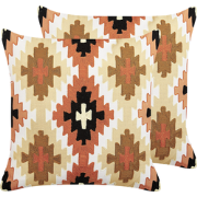 SERAMPORE  - Sierkussen set van 2 - Multicolor - 50 x 50 cm - Katoen