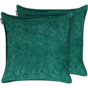 VERPIS - Sierkussen set van 2 - Smaragdgroen - 50 x 50 cm - Katoen