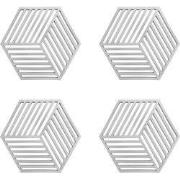 Krumble Pannenonderzetter Hexagon - Grijs - Set van 4