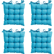 Madison -  Zitkussen Toscane Panama aqua - Ca. 46x46 cm - Set van 4
