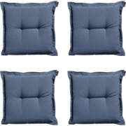 Madison -  Zitkussen Panama safier blue - Ca. 50x50 cm - Set van 4