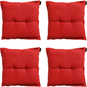 Madison -  Zitkussen Basic red - Ca. 50x50 cm - Set van 4