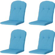 Madison -  Kuipstoelkussen Hoge Rug Panama aqua - Ca. 96x45 cm - Set v...