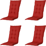 Madison -  Tuinstoelkussen Lage Rug Basic red - Ca. 105x50 cm - Set va...