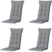 Madison -  Tuinstoelkussen Lage Rug Basic grey - Ca. 105x50 cm - Set v...