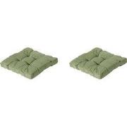 Madison -  Florance Zitkussen Basic green - Ca. 60x60 cm - Set van 2