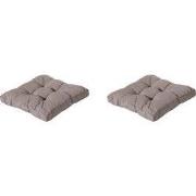 Madison -  Florance Zitkussen Panama taupe - Ca. 73x73 cm - Set van 2
