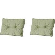 Madison -  Florance Rugkussen Panama sage - Ca. 43x73 cm - Set van 2
