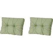 Madison -  Florance Rugkussen Basic green - Ca. 43x60 cm - Set van 2