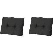 Madison -  Florance Zitkussen Rib black - Ca. 43x60 cm - Set van 2