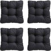 Madison -  Zitkussen Florance Basic black - Ca. 47x47 cm - Set van 4