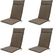 Madison -  Tuinstoelkussen Hoge Rug Taupe canvas eco+ - Ca. 120x50 cm ...