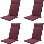 Madison -  Tuinstoelkussen Hoge Rug Bordeaux canvas eco+ - Ca. 120x50 ...