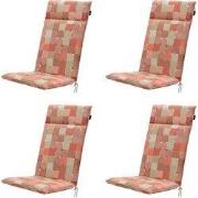 Madison -  Tuinstoelkussen Hoge Rug Jacky terra - Ca. 120x50 cm - Set ...